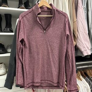 Lululemon Soft Jersey Half Zip Marroon